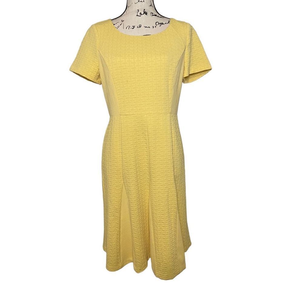 Talbots Fit and Flare yellow dress, Size 6